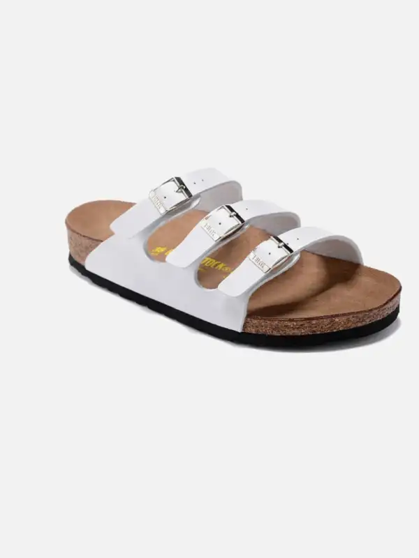 3 Buckle White Matte