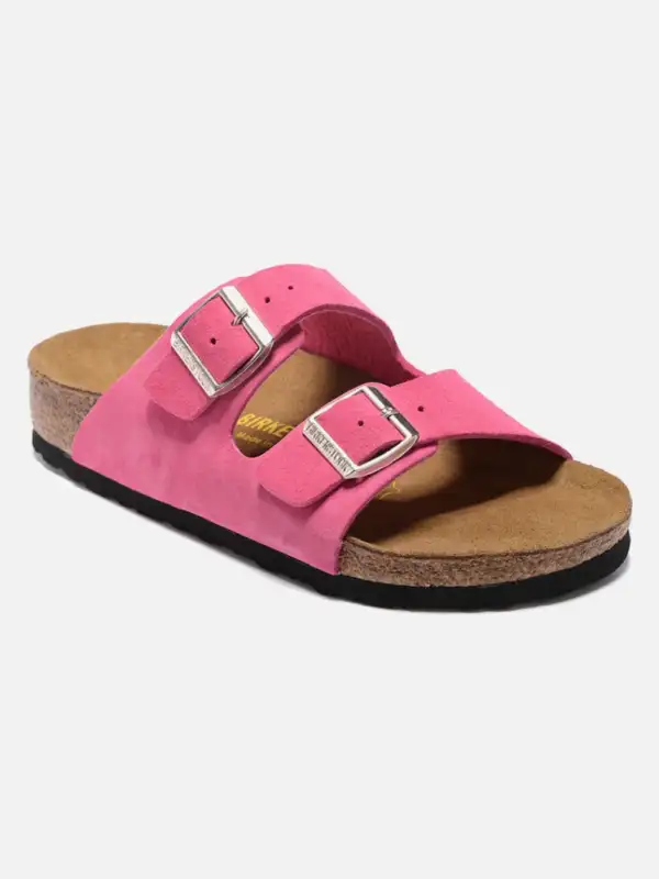 Two Buckle Shearling Sandals